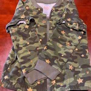Kids camo and stars sweatshirt jacket